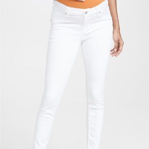 J Brand Ankle Skinny Maternity White Jeans Size 25